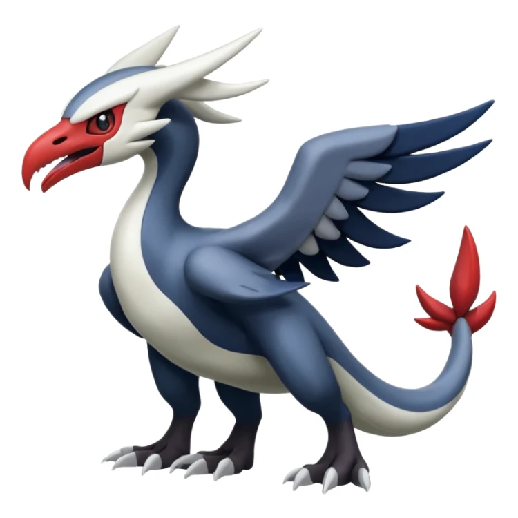 Yveltal-Lugia-Silvally-Fakémon-hybrid-creature (full body)  sticker