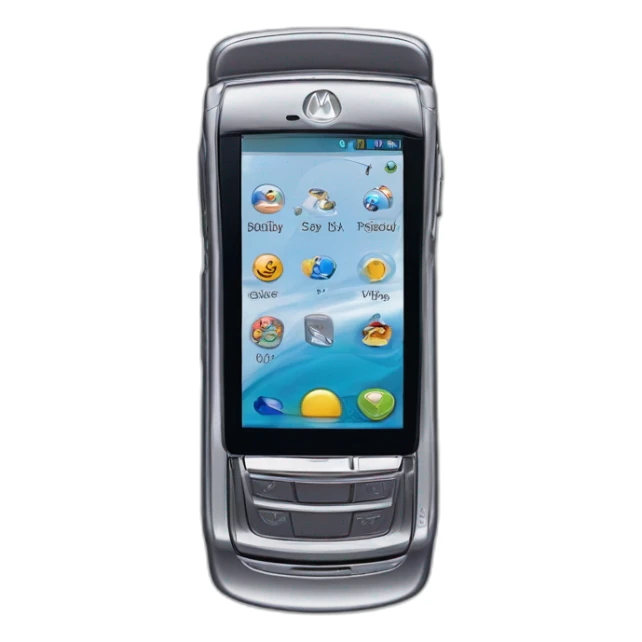 Motorola Razr V3 mobile device with the iconic clamshell design sticker