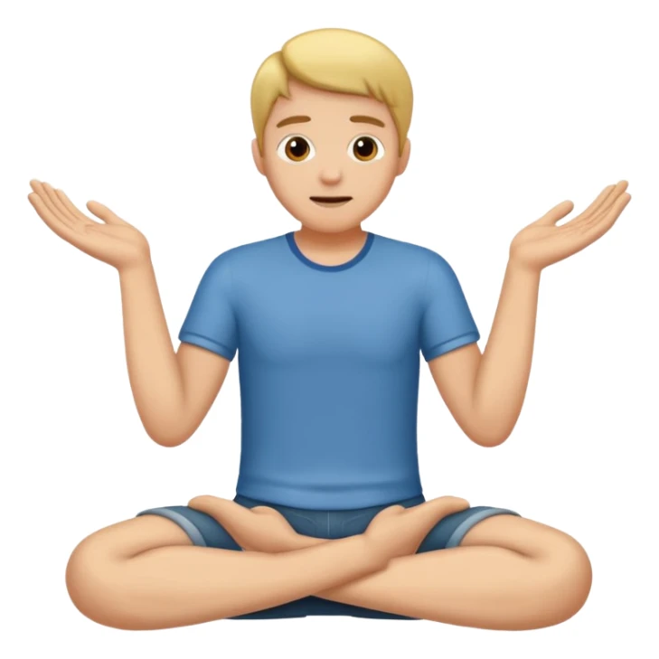 Lap of man empty showing hands towards his lap sticker