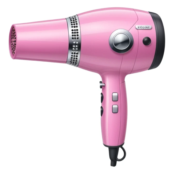 pink elegant blow dryer decorated with sparkles sticker
