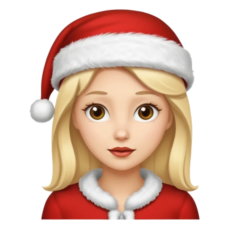 Blondie woman santa clauss sticker