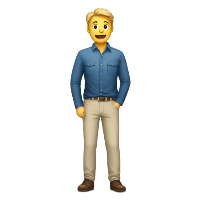 a man showing empty pockets of his trouser sticker