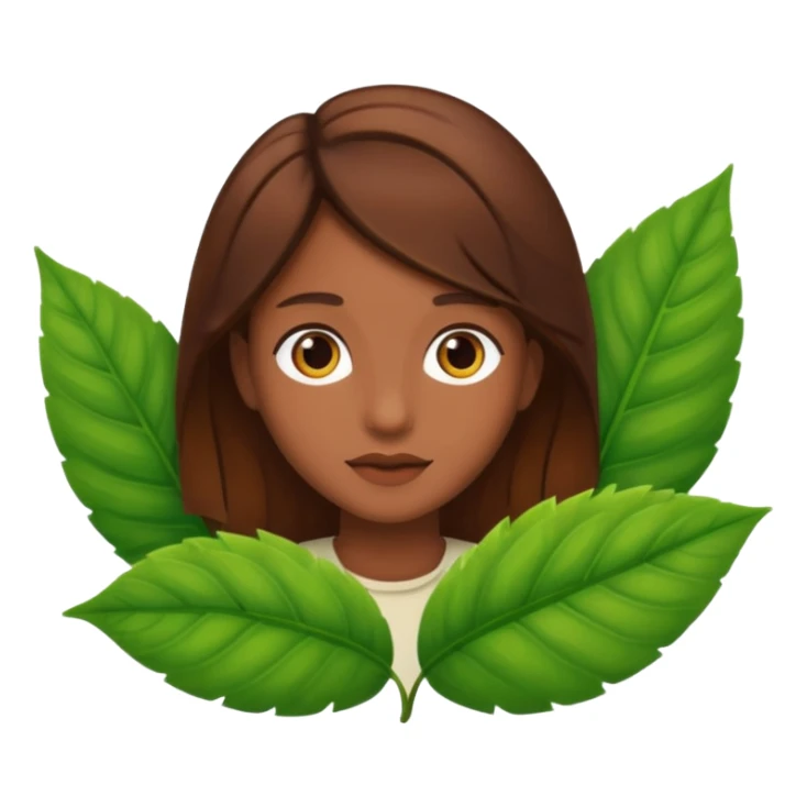 brown Snail with Long hair on leaf sticker