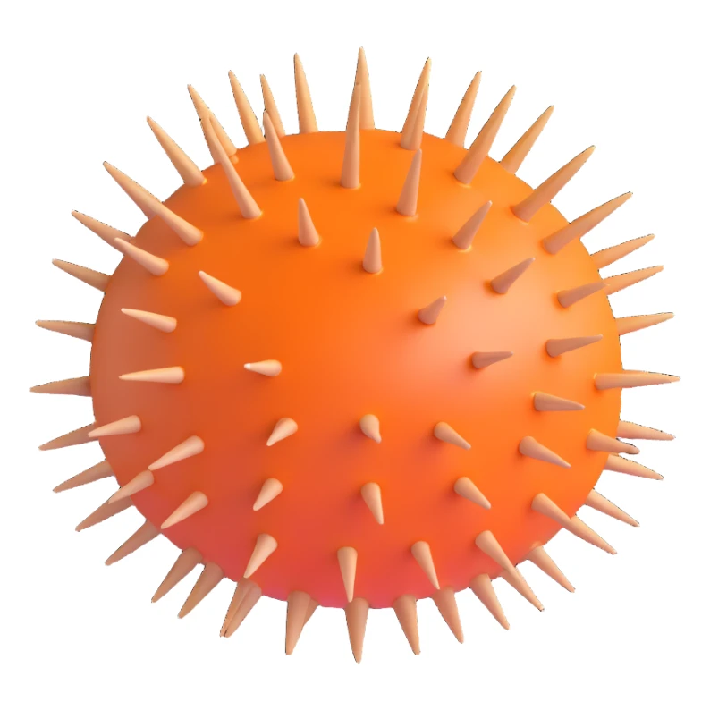 sea urchin, round, purple, spiky sticker