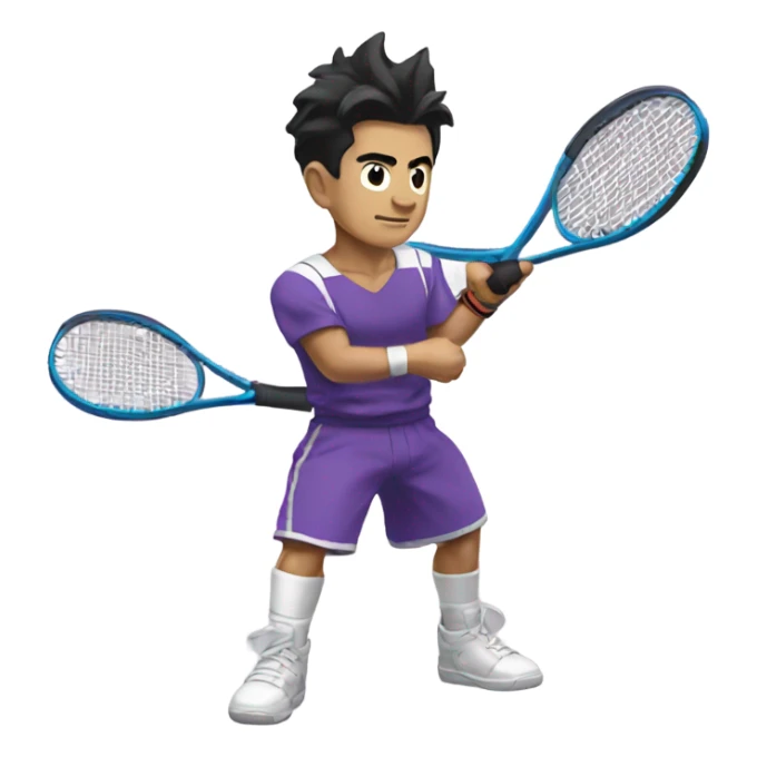 Gohan with tennis racket sticker