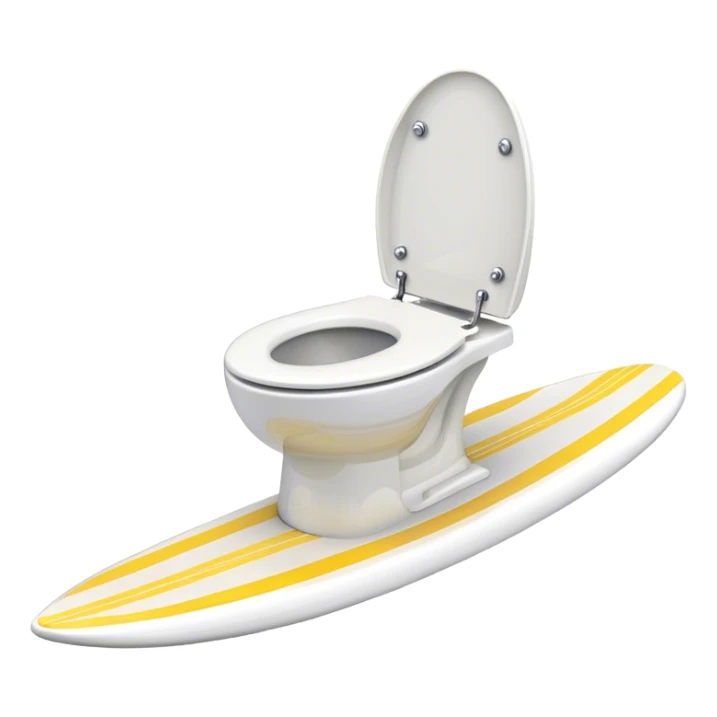Skibidi toilet on a surfboard sticker