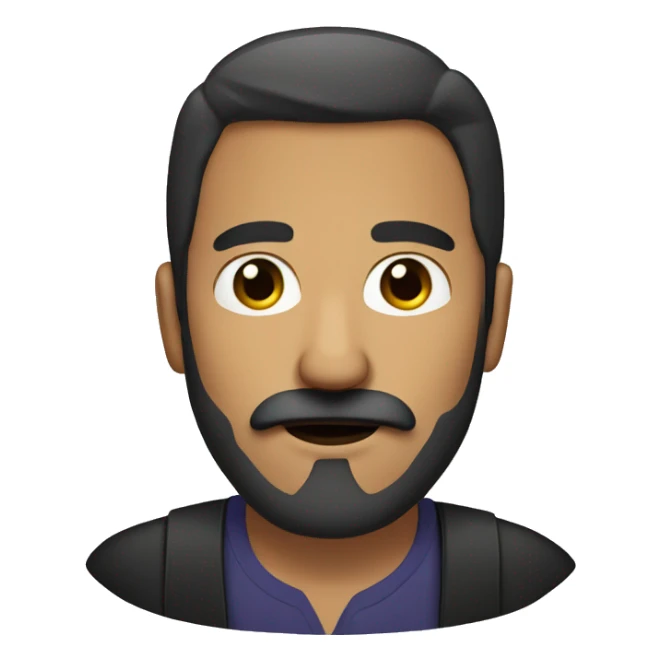 Mexican short dad with beard and mustache  sticker