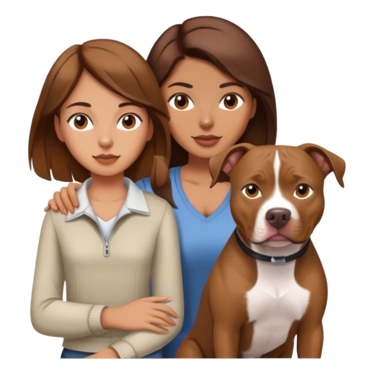  Girl with brown hair with a pitbull sticker