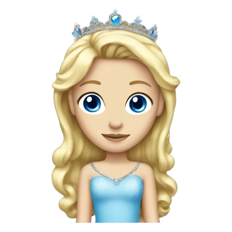 blonde blue eyes princess wearing tiara  sticker