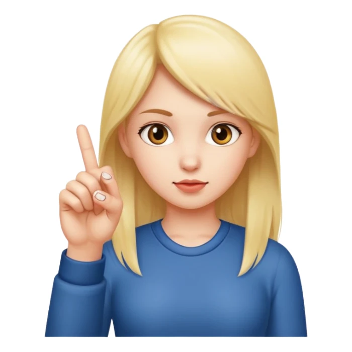 Girl with middle finger  sticker
