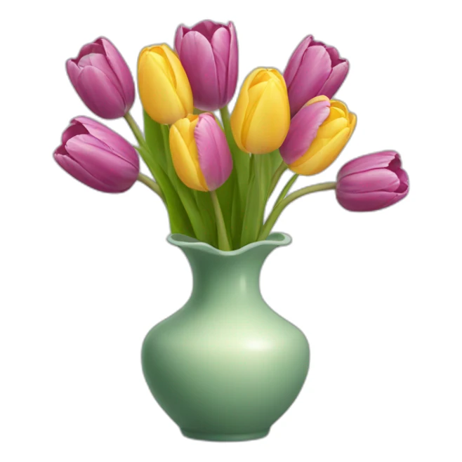 A vase of tulip  sticker