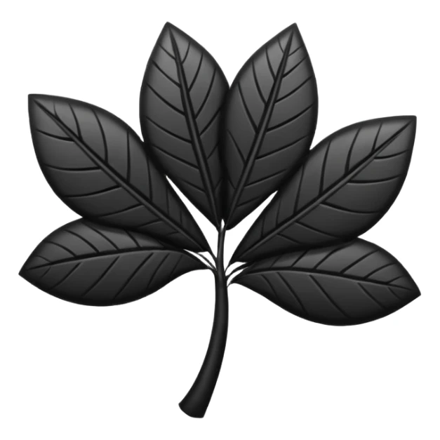 Un trébol de 5 hojas de color negro sticker