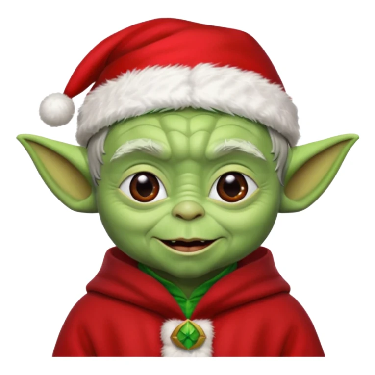 yoda santa sticker