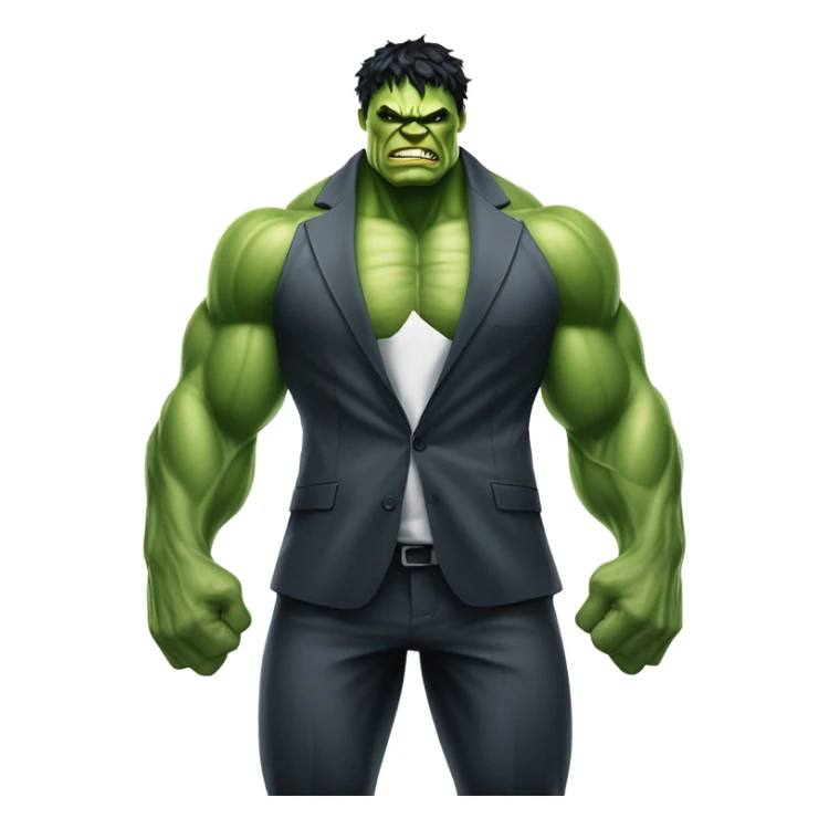 Hulk ripping business suit sticker
