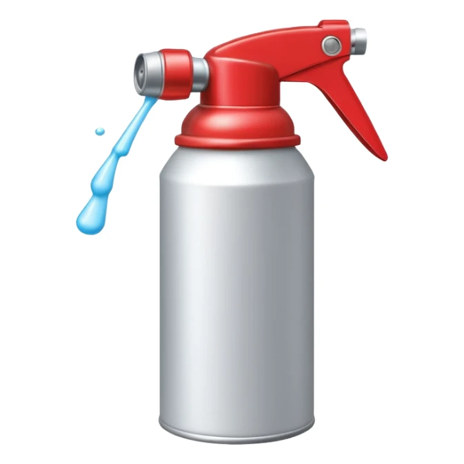 foam spray can object icon, aerosol can with foam coming out, shiny metal + plastic cap, 3D cartoon, mobile game icon style, centered, clean background, no text, no watermark
 sticker