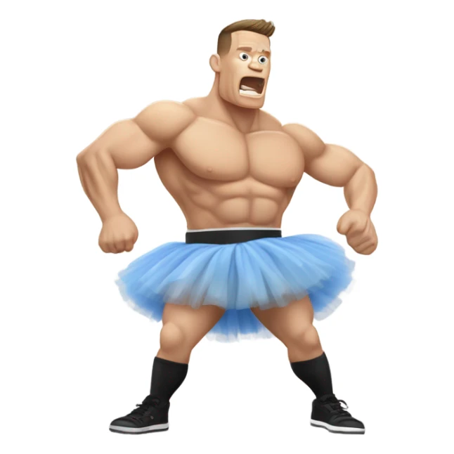 John Cena wearing a tutu farting￼ sticker