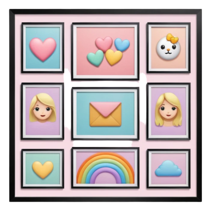 girly framed gallery of photos sticker