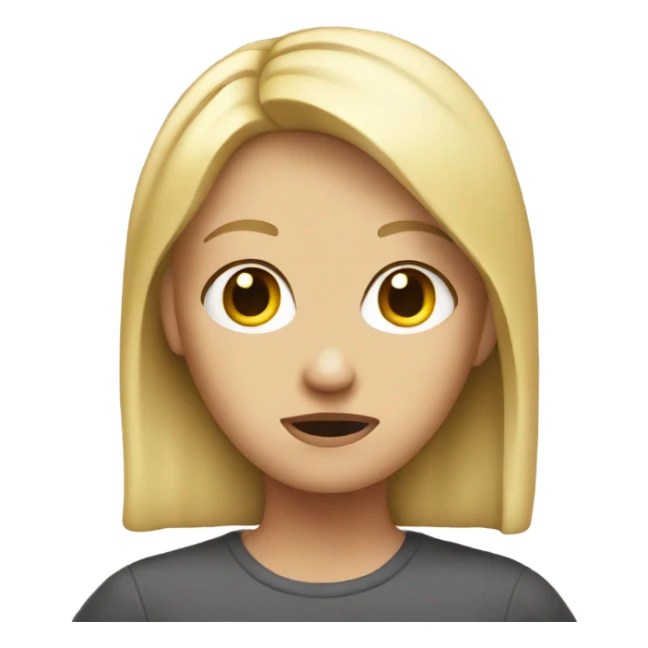 Blonde girl that is very confused  sticker
