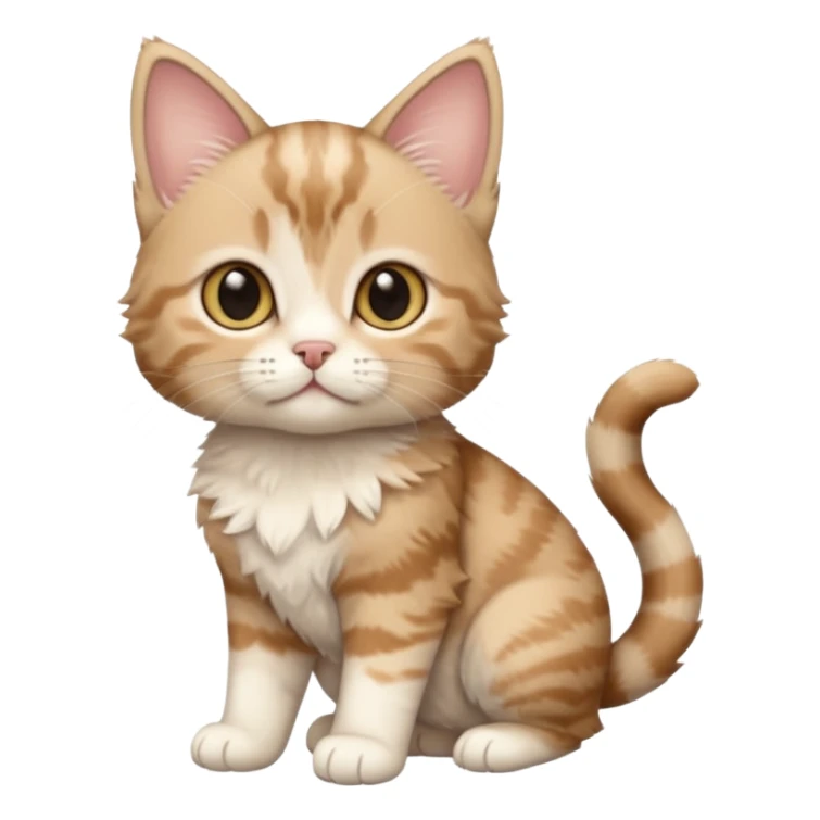 full body of baby American Bobtail cat  sticker
