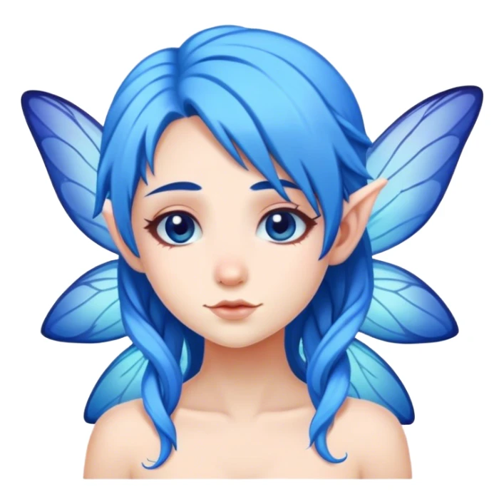 A fairy with blue hair  sticker