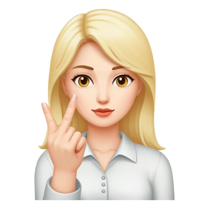 Lady sticking up middle finger sticker