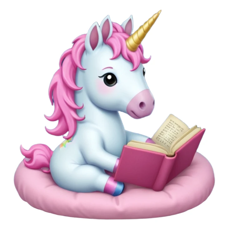 Unicorns read book
A tiny pastel unicorn sitting on a cushion, reading a glowing storybook.











 sticker