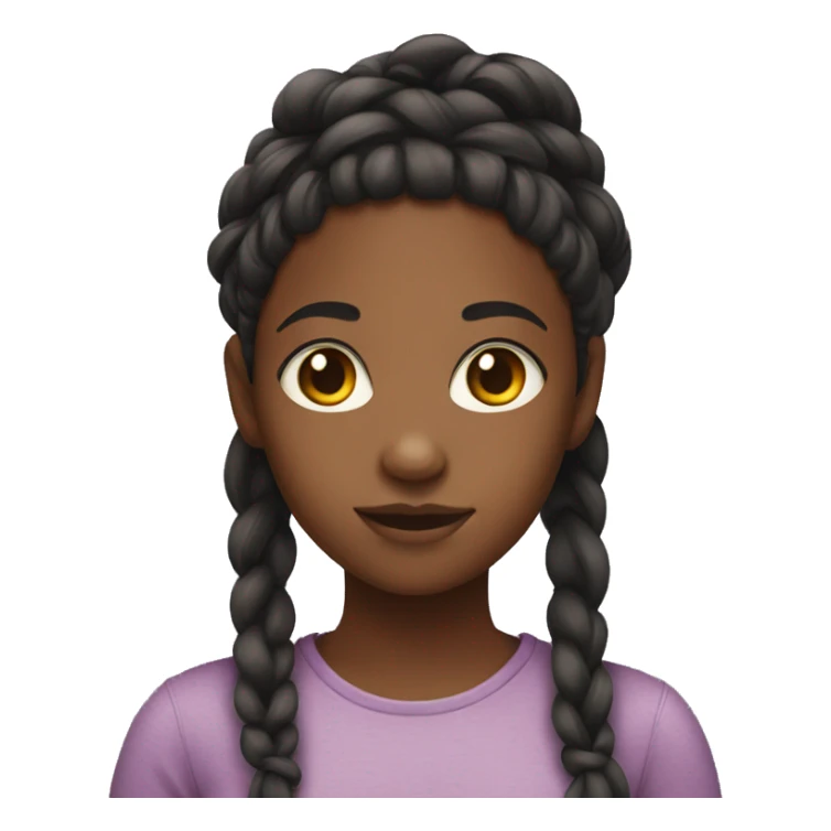 a black girl's face with braids sticker