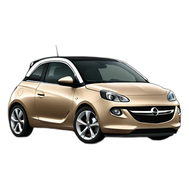 Light brown Opel Adam with white roof sticker