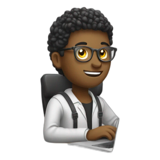 Freelance working on a laptop with crypto coin sticker