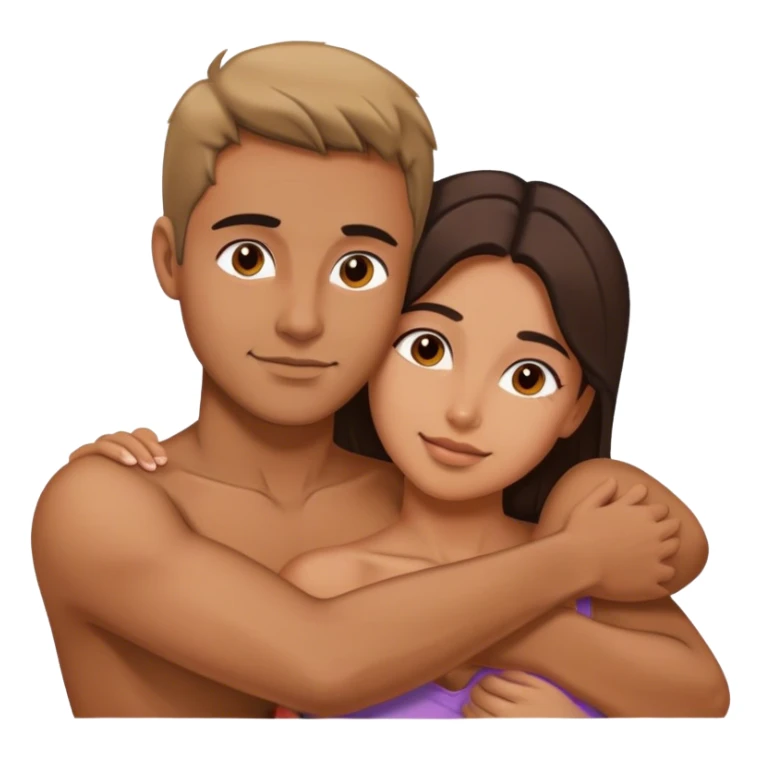 Man and woman cuddling sticker