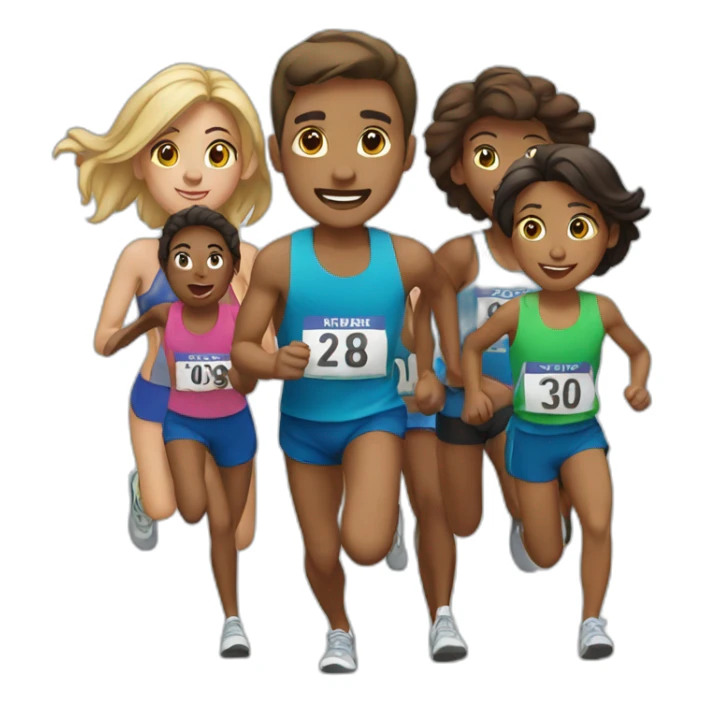 family of runners sticker