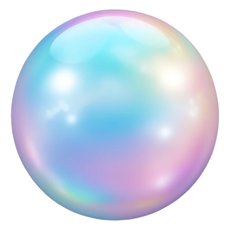 Pastel white divine iridescent shiny sparkly glorious glowing celestial cloudy marble ball sticker