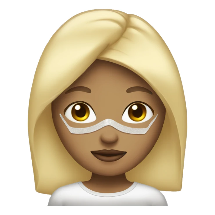 Blonde Girl with sleepmask  sticker