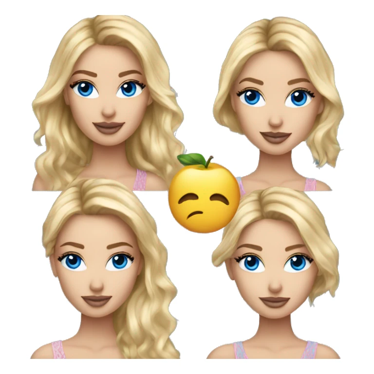 Realistic victoria secret model blonde blue eyes  sticker