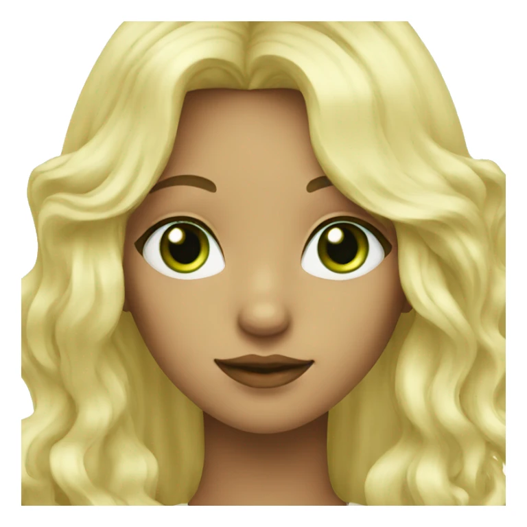 a musician girl with green eyes and blond hair sticker
