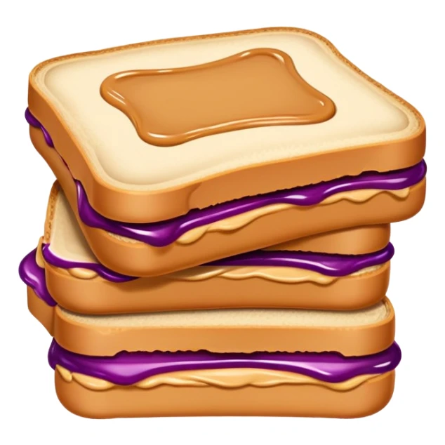 Peanut butter and jelly sandwich  sticker