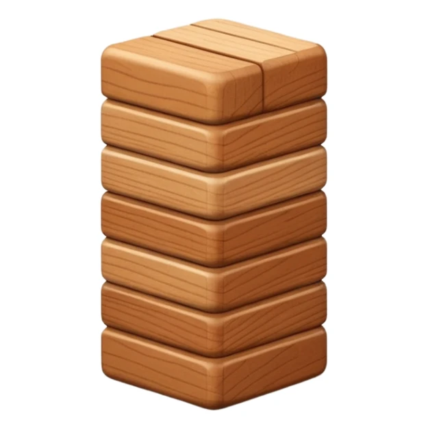 building material: wooden blocks stacked on top of each other sticker