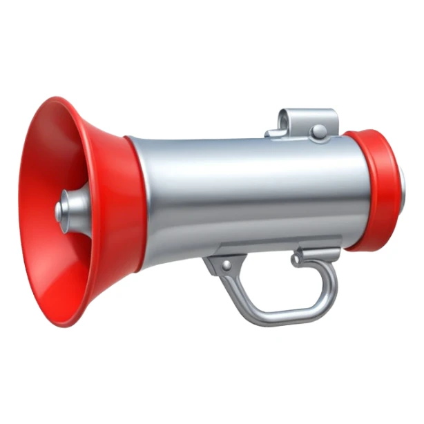 air horn, minimal and modern, no text, suitable as an emoji sticker