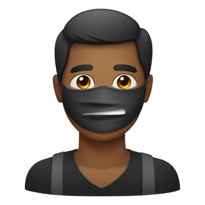 Hombre con mascarilla facial  sticker