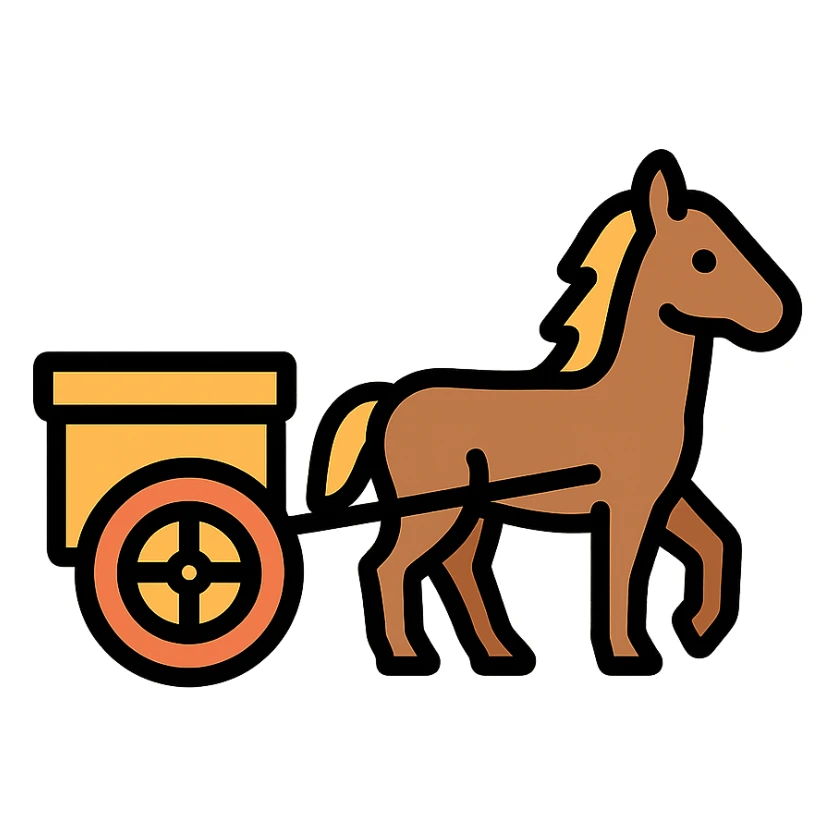 horse cart sticker