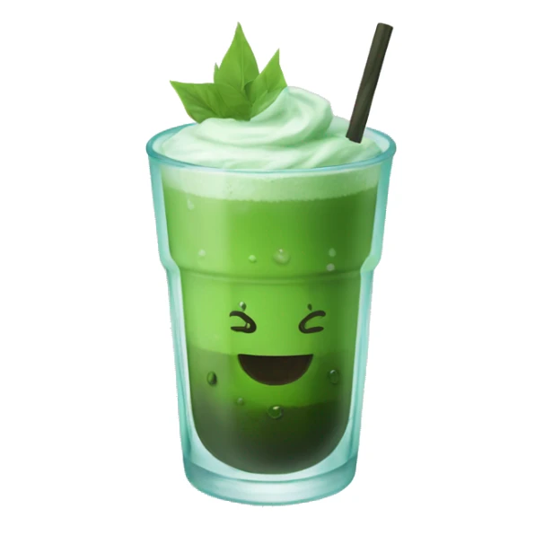 Iced matcha glass  sticker