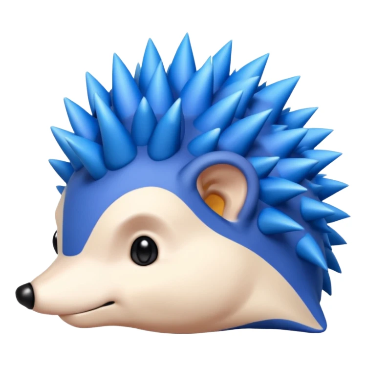 A blue hedgehog with 6 spines only face no whiskers sticker