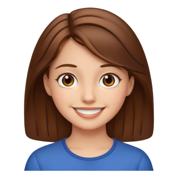 Girl,brown hair, sticker