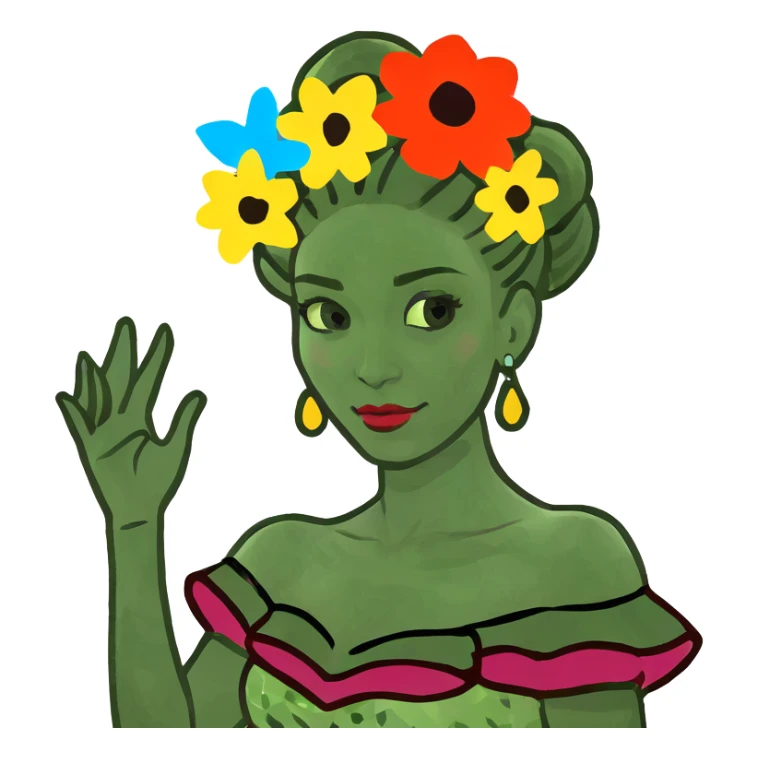woman flamenco dancer half  sticker