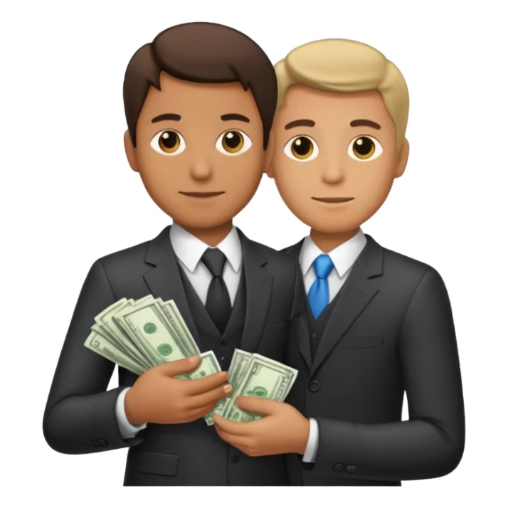 Yakuza holding money sticker