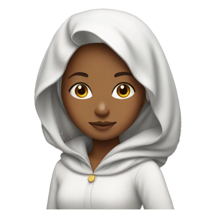Muslim Girl with curls  sticker