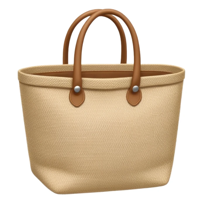 cartoon market bag, do not add stripes and make it empty. Do not add face. Top view sticker