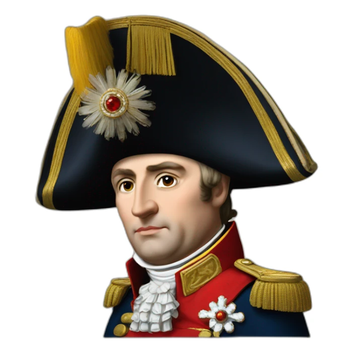 Emperor napoleon bicorne with cockade sticker