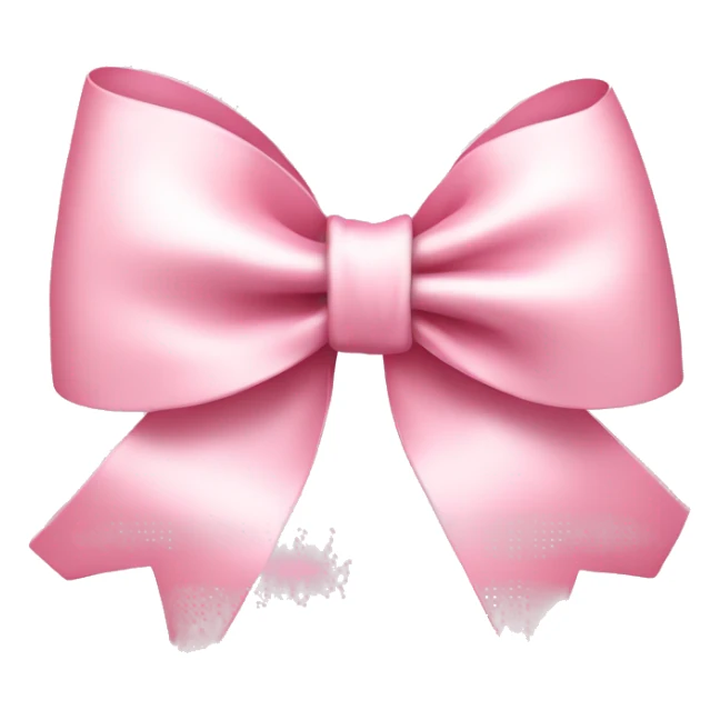 light pink ribbon bow sticker