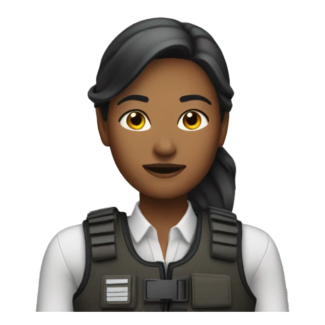 a woman in a bulletproof vest  sticker